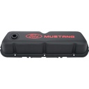 Ford Performance 302-101: Stamped Steel Tall Valve Covers for Small Block Ford 289-302-351W in Black Crinkle Finish with Red Ford Mustang Emblem