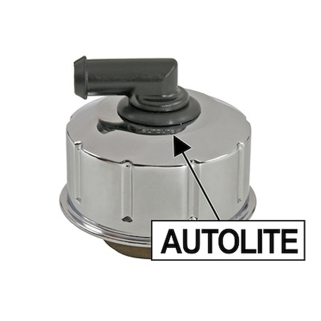 Scott Drake C8AZ-6766-B: C8AZ-6766-B Oil Cap Chrome Closed Emissions