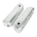 Top Street Performance JM8093-8CA: JM8093-8CA Valve Covers, Fab. Alum., Short Bolt w/ Holes SBF, Clear Anodized