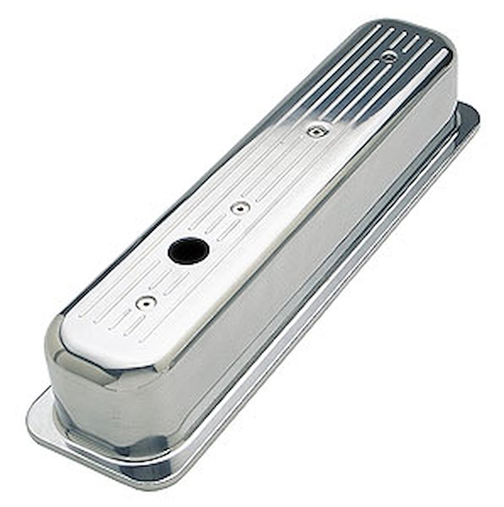 Trans Dapt 6985: Cast Aluminum Valve Covers 1987-99 Small Block Chevy (Centerbolt)