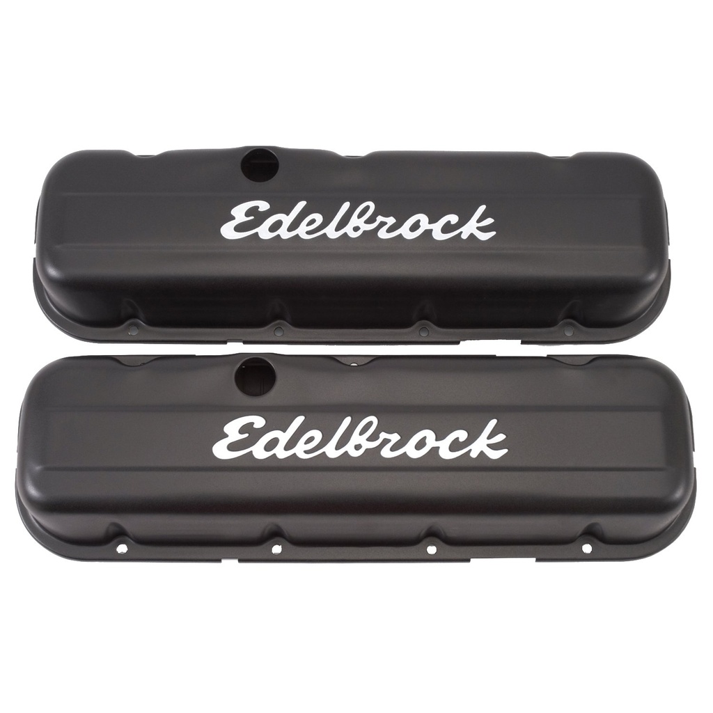 Edelbrock 4483: Signature Series Valve Covers 1965-Later Big Block Chevy 396-502