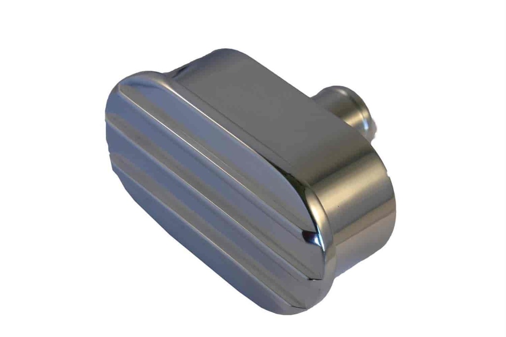 All American Billet BOR-P: Valve Cover Breather Polished/Ribbed