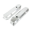 Top Street Performance JM8097-8CA: JM8097-8CA Valve Covers, Fab. Alum., Short Bolt w/ Holes Chrysler BB, Clear Anodized