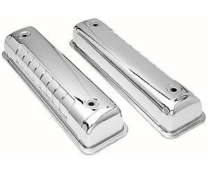 Trans Dapt 8986: Chrome Plated Steel Valve Covers 1954-1964 Ford Y-Block 292-312 V8