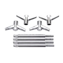 Edelbrock 4400: 2-Piece Wing Bolts with T-Top, Length of 3-3/4"