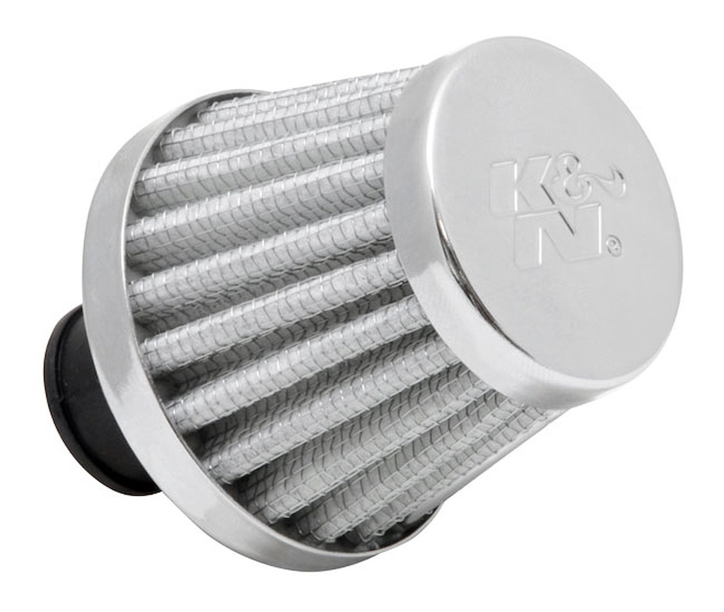 K&N 62-1600WT: 62-1600WT Crankcase Vent Filter w/Adapter .5 in. or .375 in. Flange I.D.