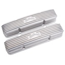 Edelbrock 41459: Classic Finned Valve Covers for 1959-1986 Small Block Chevy 262-400 with Satin Finish