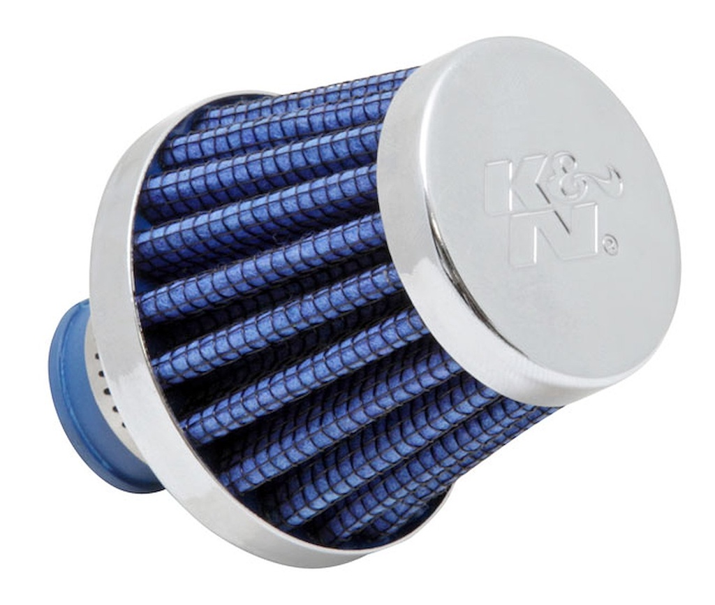 K&N 62-1600BL: 62-1600BL Crankcase Vent Filter w/Adapter .5 in. or .375 in. Flange I.D.