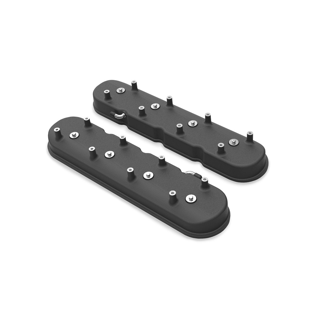 Holley 241-97: 241-97 Aluminum LS Valve Covers For LS7 and Dry Sump Applications