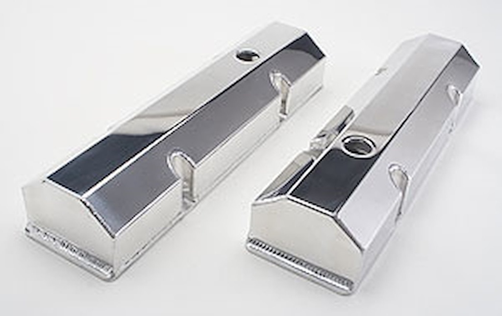 Hamburger's 1084: Fabricated Aluminum Valve Covers 1958-86 Small Block Chevy 283-400