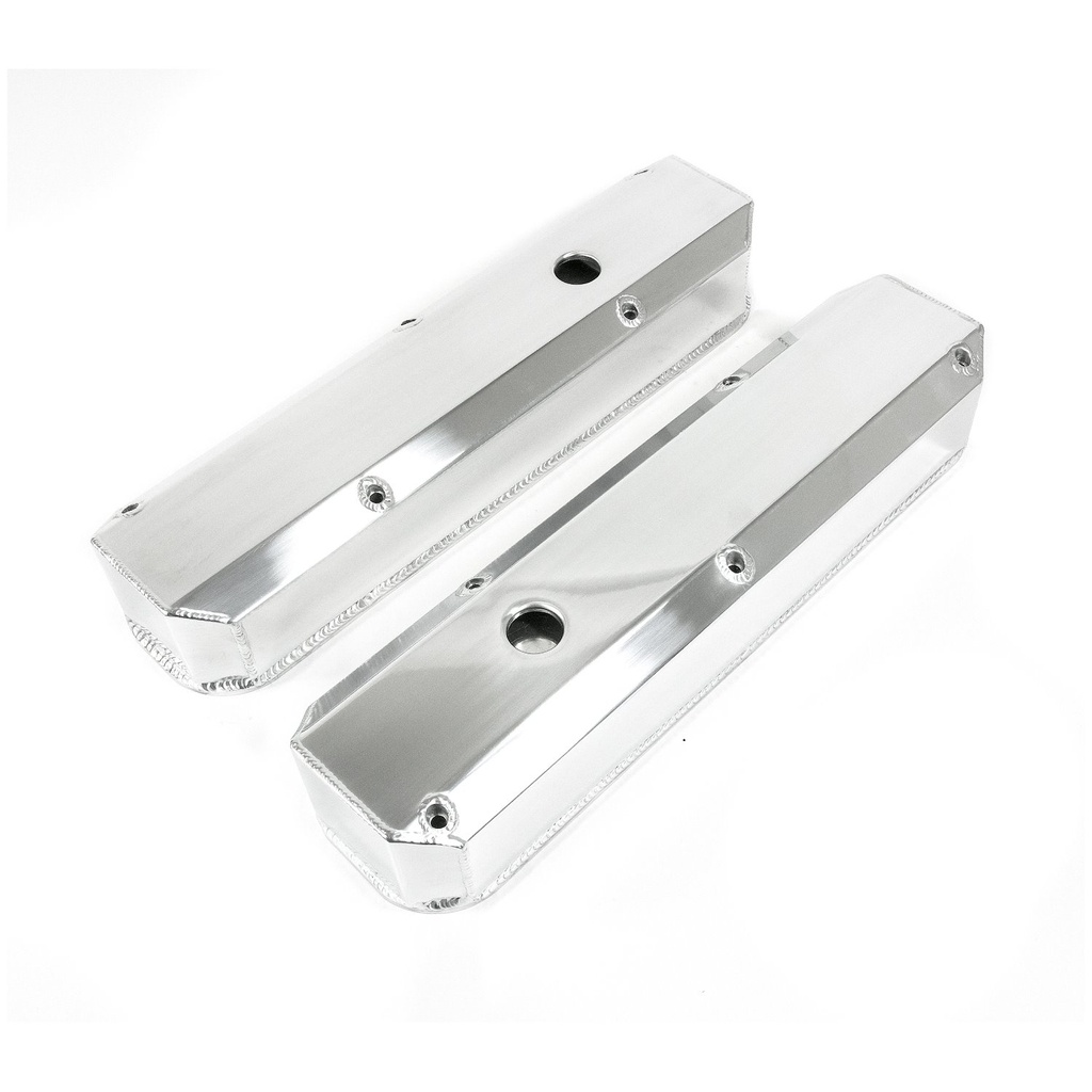 Top Street Performance JM8096-7P: JM8096-7P Valve Covers, Fab. Alum., Long Bolt w/ Holes Chrysler SB, Polished