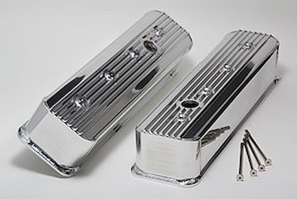 Hamburger's 1114: Fabricated Aluminum Valve Covers 1987-99 Small Block Chevy 305-350