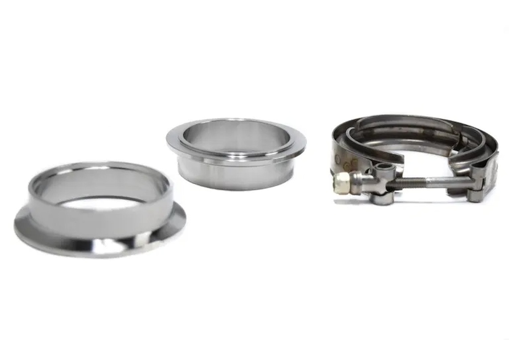 Brian Tooley Racing BTR BTR25706: BTR25706 Stainless-Steel V-Band Flange Kit 2.50 in. w/Clamp