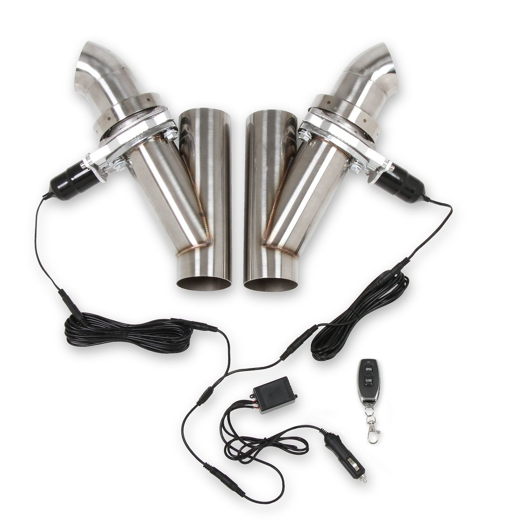 Hooker Headers 11052HKR: 11052HKR Street Tease 3 in. Dual Electric Exhaust Cut-Out Kit with Remote