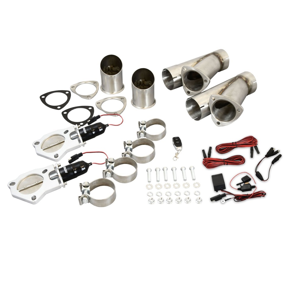 Patriot Exhaust PEC300K: Dual 3 in. Electric Cutout System w/Remote