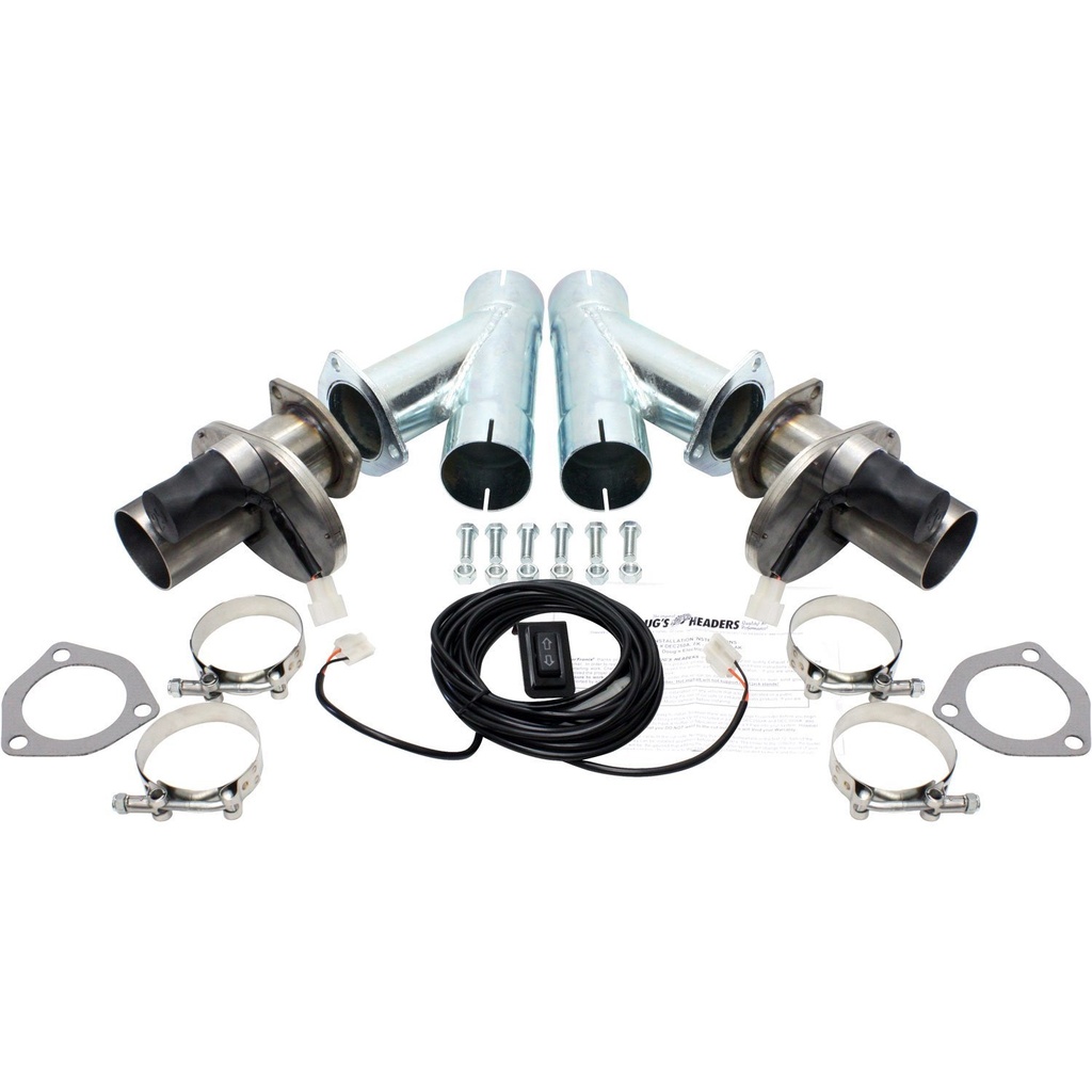 Doug's Headers DEC250AK: Electric Exhaust Cutout Kit 2.5" Tube Diameter