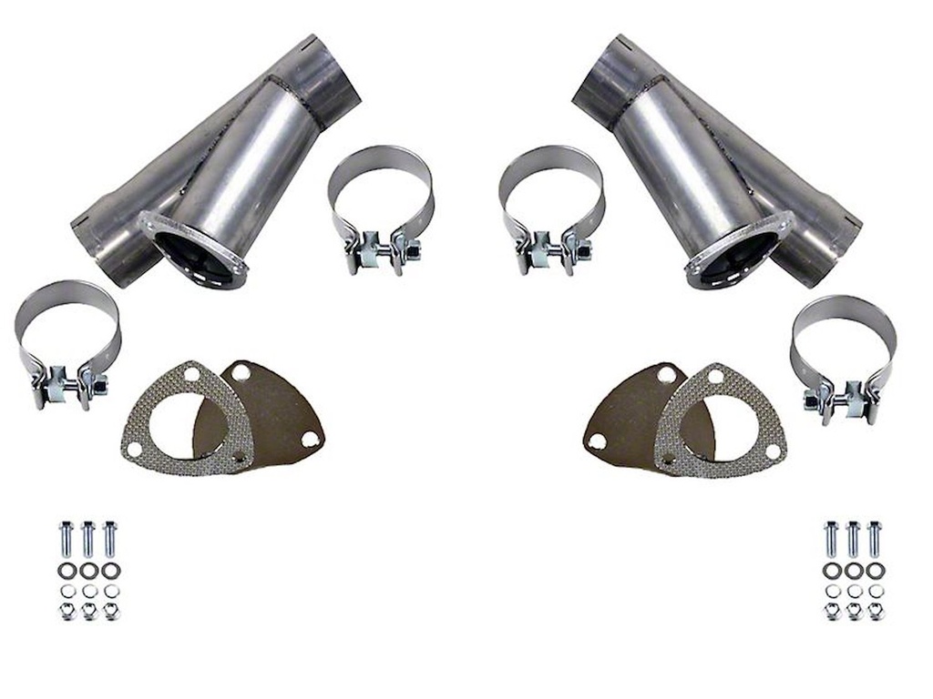 Granatelli 305530D: 305530D Manual Exhaust Cutout Kit, 3.0 in. (76 mm), Stainless Steel, w/Slip Fit And Band Clamp, Set Of 2