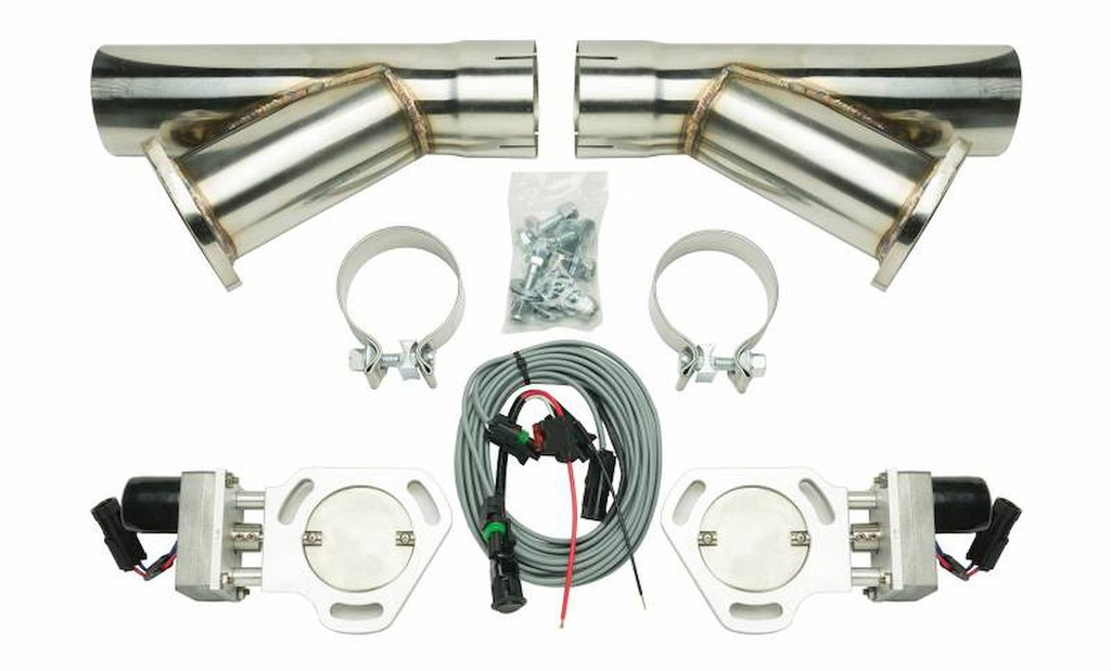 Pypes Performance Exhaust HVE10K3: Dual Y Exhaust Electric Dump Cutout