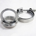 Granatelli 308540-1: 308540-1 Mating Male To Female Interlocking Flanges, 4.0 in. [102mm.], w/V-Band Clamp