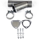 Granatelli 304540: 304540 Manual Exhaust Cutout Kit, 4.0 in. (102 mm), Aluminized Mild Steel, w/Slip Fit And Band Clamps