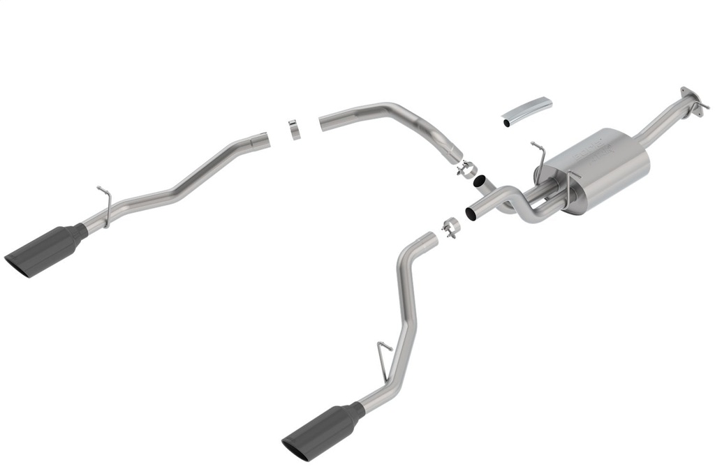 Borla 140753BC: Cat-Back Exhaust System 2019 Ram 1500 5.7L 2WD/4WD - Black Tips - "ATAK" Muffler