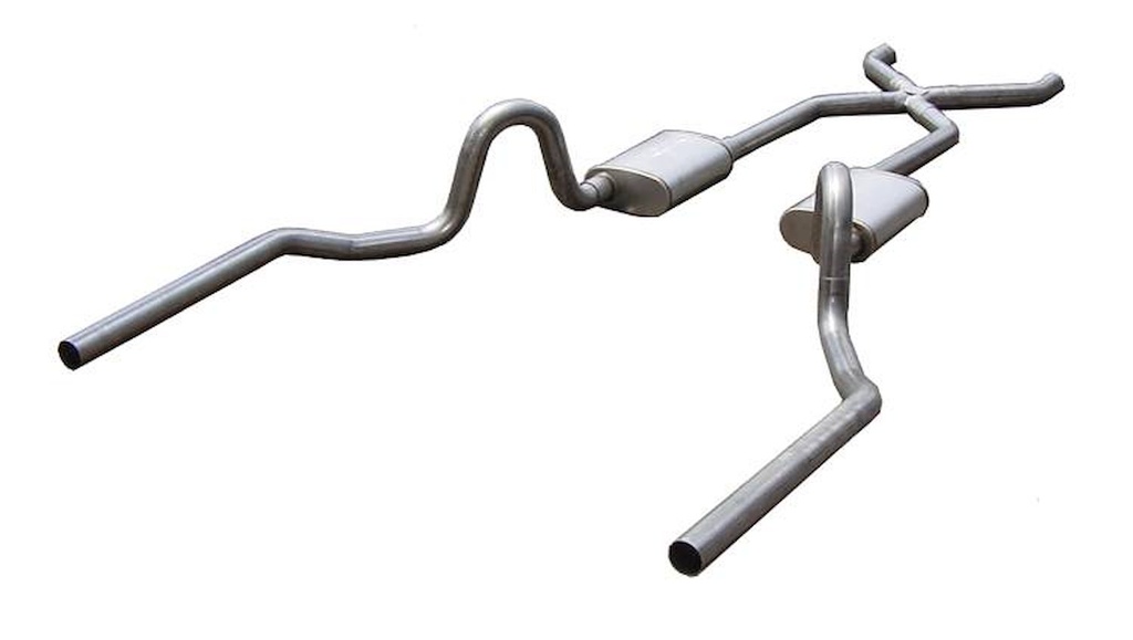 Pypes Performance Exhaust SGA10T: Crossmember Back X-Pipe Exhaust System with Turbo Pro Mufflers for Select 1964-1972 GM A-Body [2.500 in.]