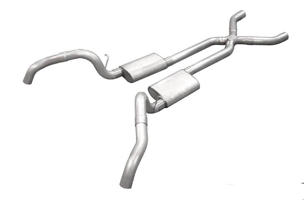 Pypes Performance Exhaust SGF60T: Crossmember Back X-Pipe Exhaust System with Turbo Pro Mufflers for 1967-1969 GM F-Body [2.500 in.]