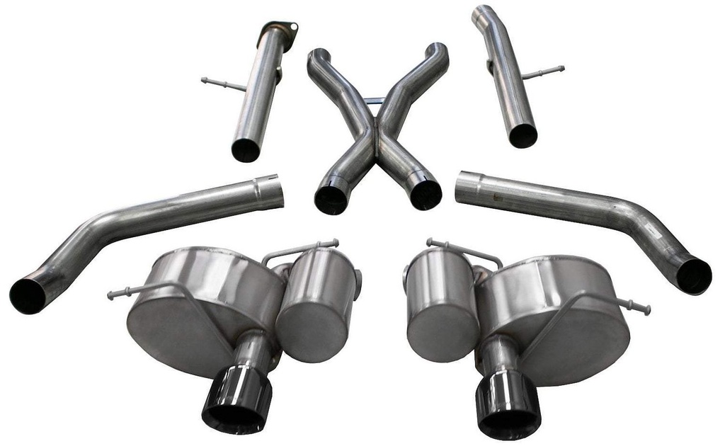 Corsa 21058BLK: Xtreme Cat-Back Exhaust System Jeep Grand Cherokee SRT 6.4L V8- Black Tips