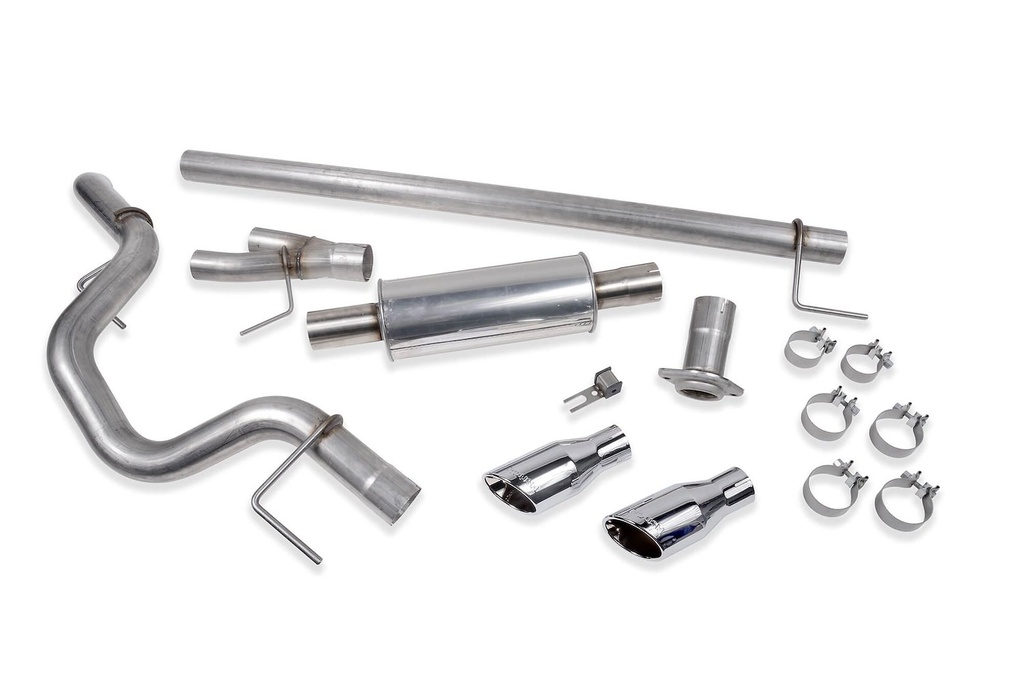 Roush Performance 422266: 422266 Cat-Back Exhaust System Fits Select Ford F-150 5.0L [Side-Exit, Polished Tips]