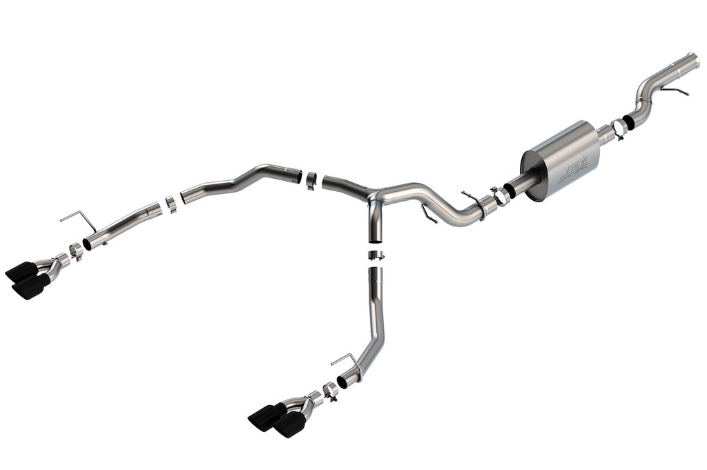 Borla 140859BC: 140859BC S-Type Cat-Back Exhaust System Fits Select Chevrolet Tahoe, GMC Yukon 6.2L V8 Engine