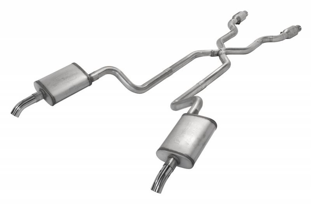 Pypes Performance Exhaust SCC910TE: Crossmember Back X-Pipe Exhaust System with Turbo Pro Mufflers for 1975-1980 Chevrolet C3 Corvette [2.500 in.]