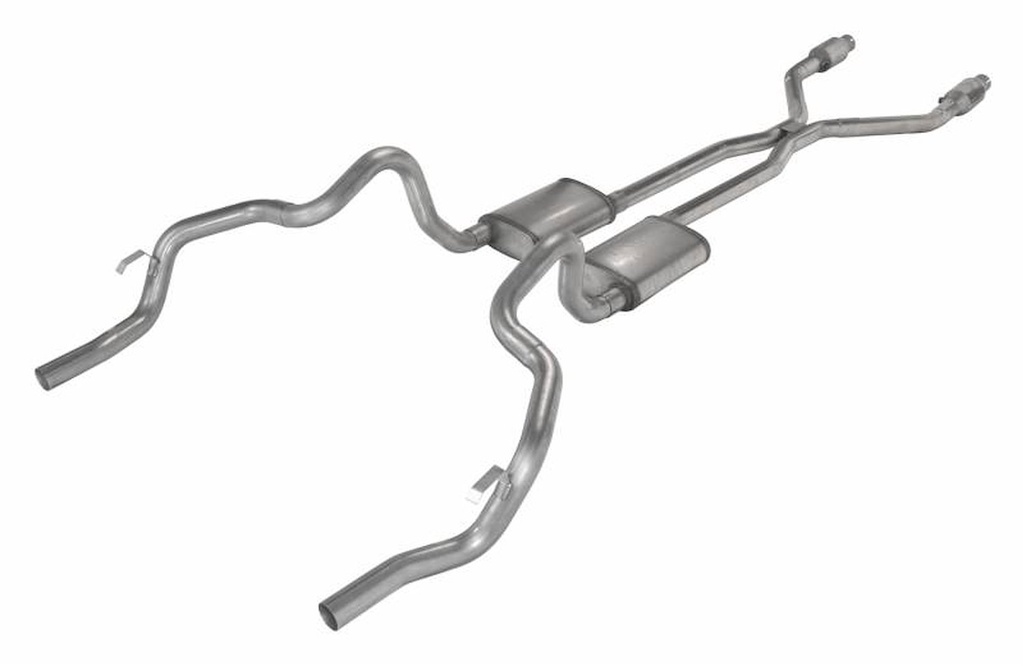 Pypes Performance Exhaust SGF941TE: Crossmember Back H-Pipe Exhaust System with Turbo Pro Mufflers for 1975-1981 GM F-Body [2.500 in.]