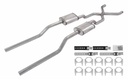 Pypes Performance Exhaust SGT77T: Crossmember Back X-Pipe Exhaust System with Turbo Pro Mufflers for 1955-1959 Chevrolet Truck 2WD [2.500 in.]