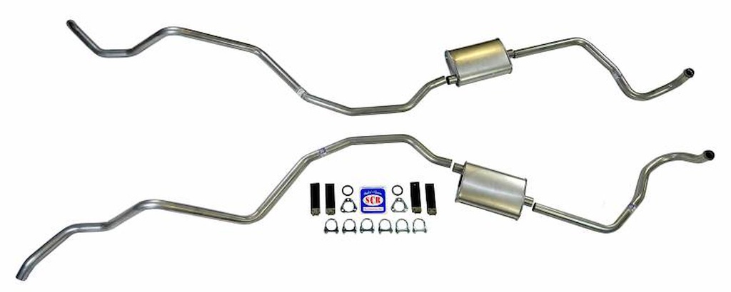 Shafers Classic Reproductions 73017: 73017 1960-1964 Chevrolet Full-Size Exhaust System 2 in. Dual Turbo