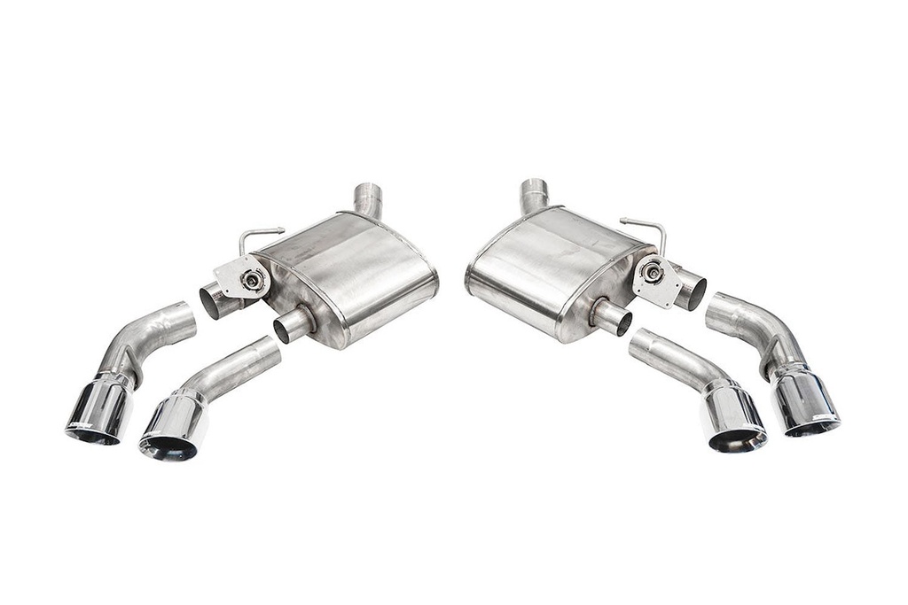 Corsa 14789: Active Valve (NPP) Axle-Back Exhaust System Fits Select Chevy Camaro SS, ZL1 6.2L - Quad Polished Tips