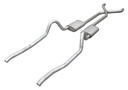 Pypes Performance Exhaust SMA10T: Crossmember Back X-Pipe Exhaust System with Turbo Pro Mufflers Fits Select 1960-1974 Mopar A-Body [2.500 in.]