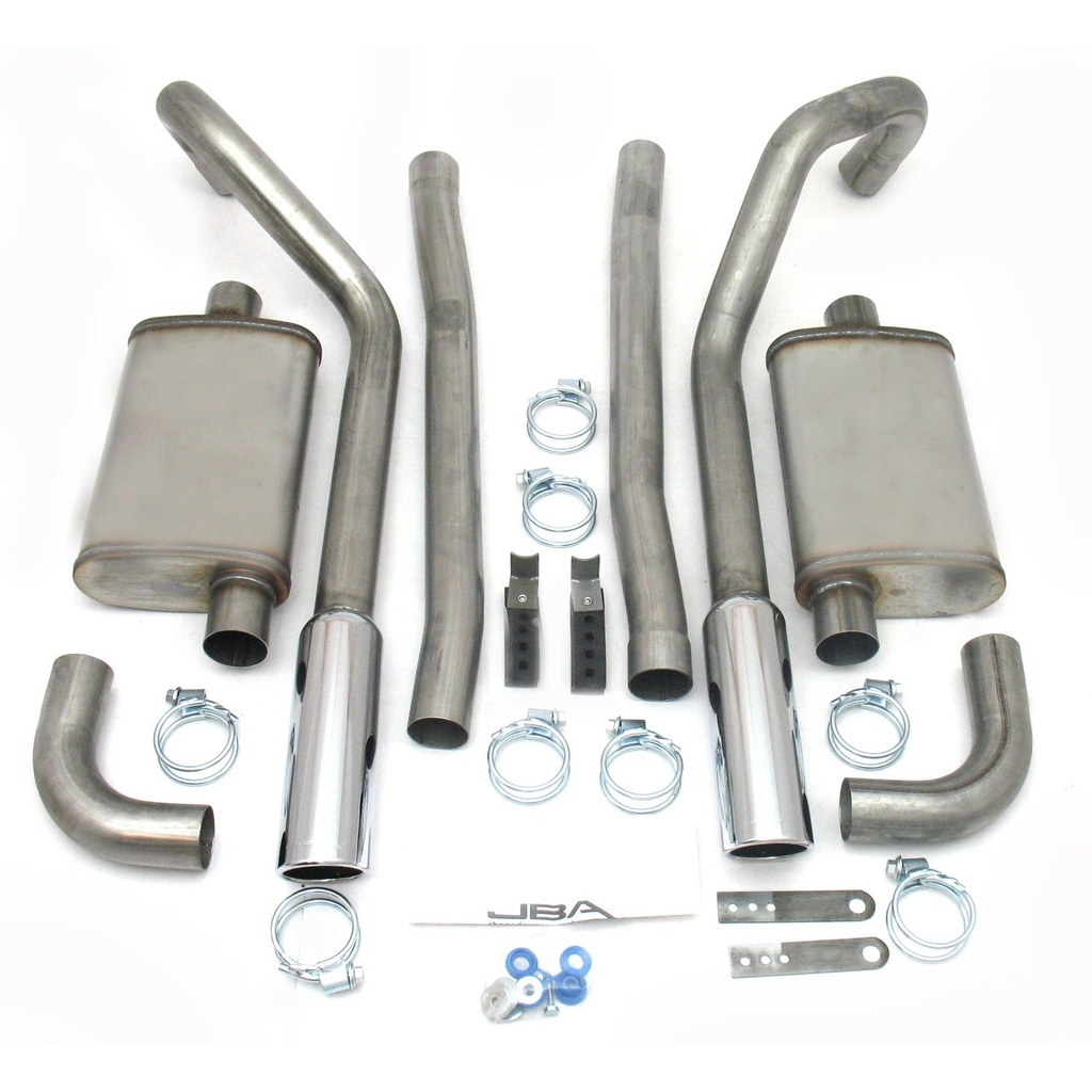 JBA 40-2655: Exhaust System 1967-1970 Mustang 289/302/351W w/ Staggered Rear Shocks