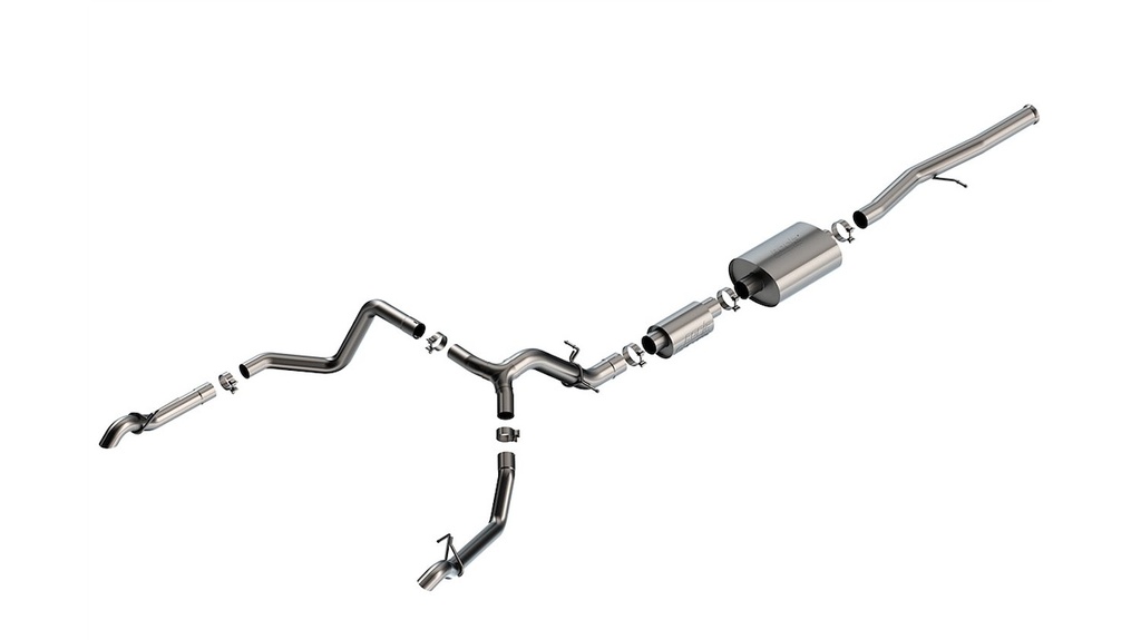 Borla 140914: Cat-Back Exhaust System Fits Select Chevy Silverado 1500 ZR2 6.2L 4WD, GMC Sierra 1500 AT4X 6.2L 4WD [S-Type Muffler]
