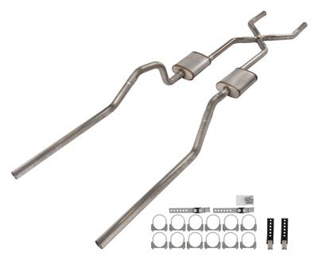 Pypes Performance Exhaust SGB15R: SGB15R Race-Pro Crossmember-Back Exhaust System 1965-1970 GM B-Body [409 Stainless Steel]