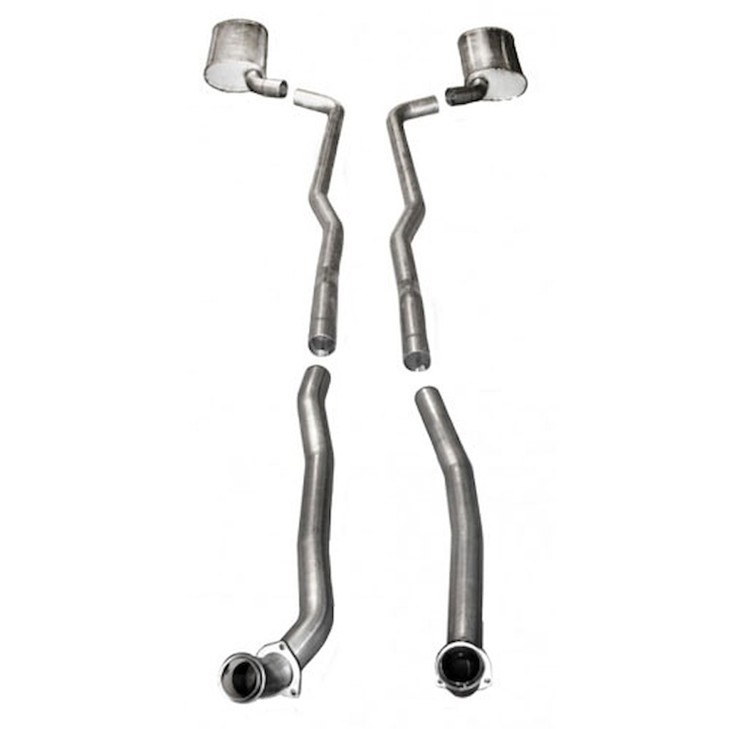 Stainless Works V6414100S: V6414100S Exhaust System Kit, 1964-1967 Chevy Corvette (Manual) 6.5L & 7.0L, Catback Dual Long Chambered Mufflers Auto Trans.