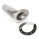 Stainless Works ST2812: ST2812 Exhaust Tail Pipe Tip, Universal, Thru Body Teardrop Tip 3-1/2" Inlet