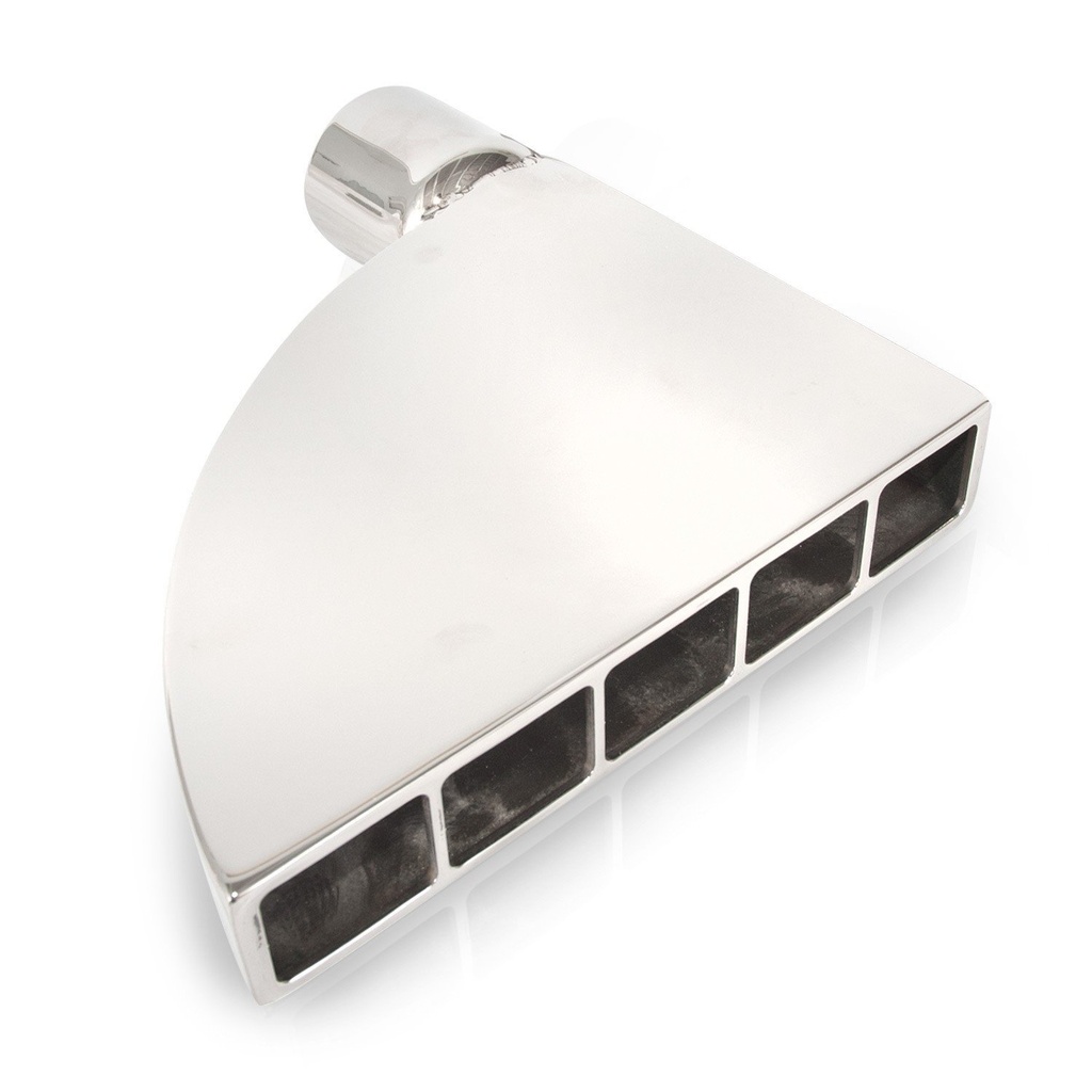 Stainless Works 811200-WG: 811200-WG Exhaust Tail Pipe Tip, Universal, Straight Boxxter Tip With Grate 2" Inlet