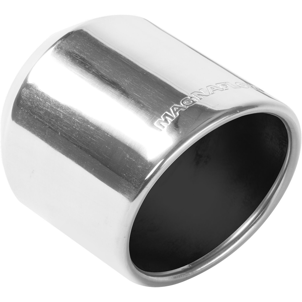 Magnaflow 35136: Polished Stainless Steel Weld-On Single Exhaust Tip Inlet Inside Diameter: 2.5"