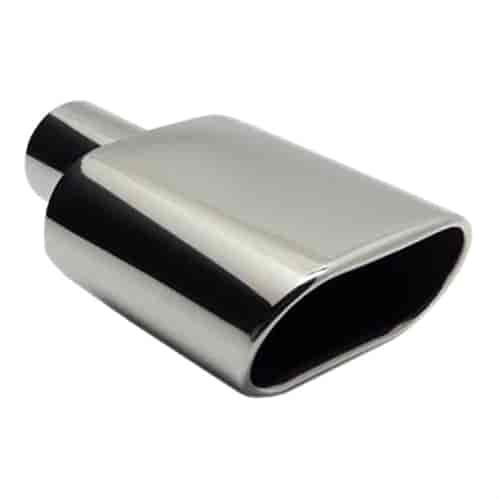 Jones Exhaust PRS600SS: Chrome Stainless Steel Exhaust Tip Oval Angle 3.5" x 5.5"