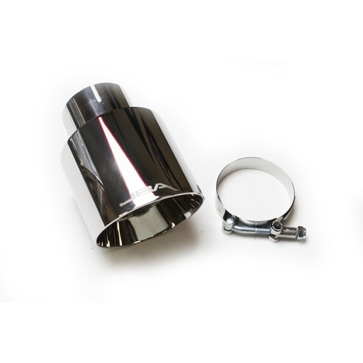 [JBA-12-08257] JBA 12-08257: JBA Performance Exhaust 12-8257 2.5? x 4? x 5 3/4"? Double Wall Polished S/S Chrome Tip - Clamp on