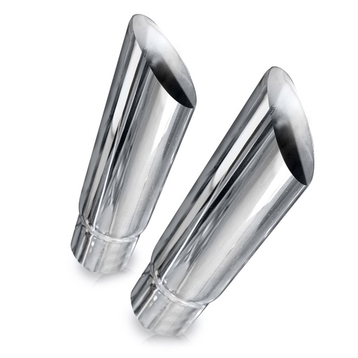 [STW-770250] Stainless Works 770250: 770250 Exhaust Tail Pipe Tip, Universal, Resonator Slash Cut Tips 2-1/2" Inlet