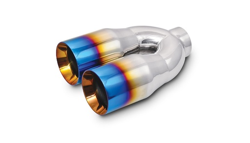 [VPE-1339B] Vibrant Performance 1339B: Dual Round Stainless Steel Exhaust Tip