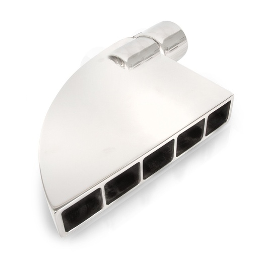 [STW-801200-WG] Stainless Works 801200-WG: 801200-WG Exhaust Tail Pipe Tip, Universal, Side Boxxter Tip With Grate 2" Inlet