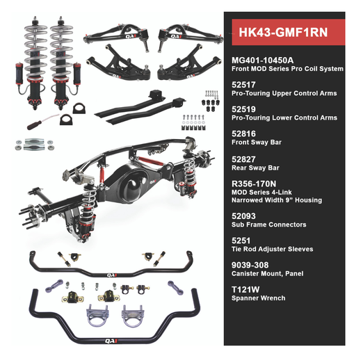 [HK43-GMF1RN] HK43-GMF1RN LEVEL 3 HANDLING KIT WITH NARROWED 9IN. HOUSING, 67-69 GM F BODY