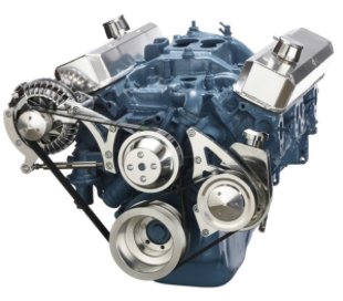 [360-SERPENTINE-PS-Y] CVF RACING Small Block Chrysler Serpentine Conversion, Power Steering 